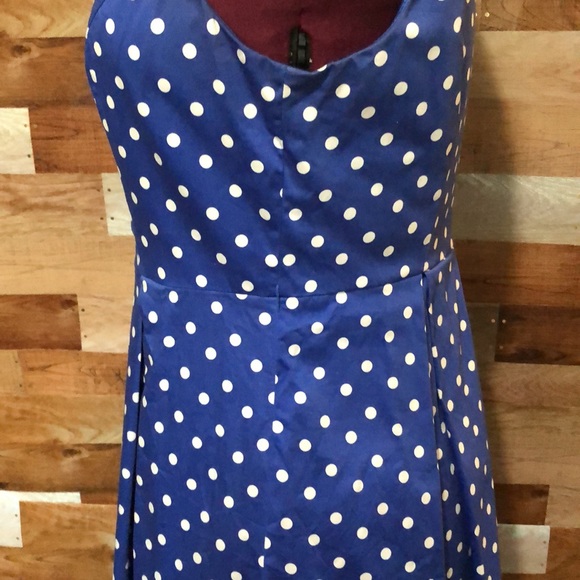 Liz Claiborne blue polka dot dress - Picture 4 of 12